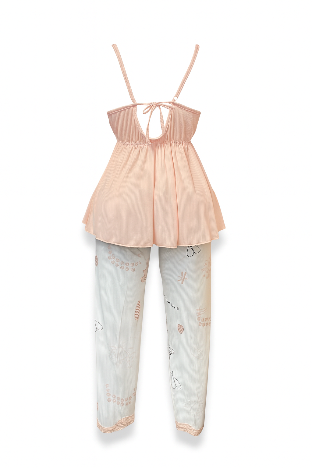 بيجامه بنطلون حماله رفيعه بطابعه الورد