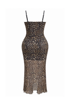 Tiger Maxi Dress with Lace