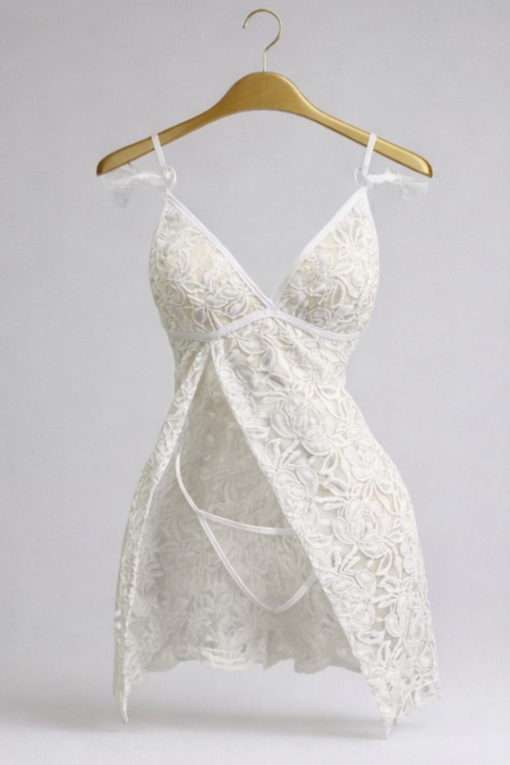 White Sheer Strap Lingerie