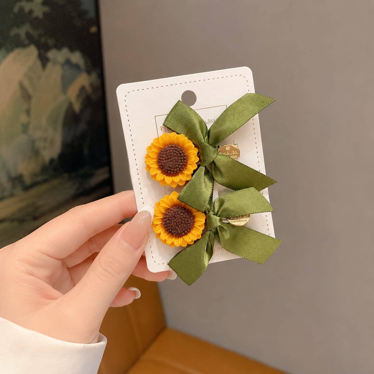 Sunflower Hair Clips