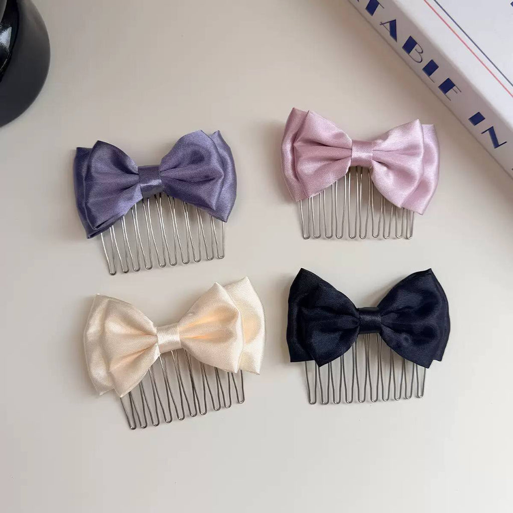 Hair Comb with Satin Bow