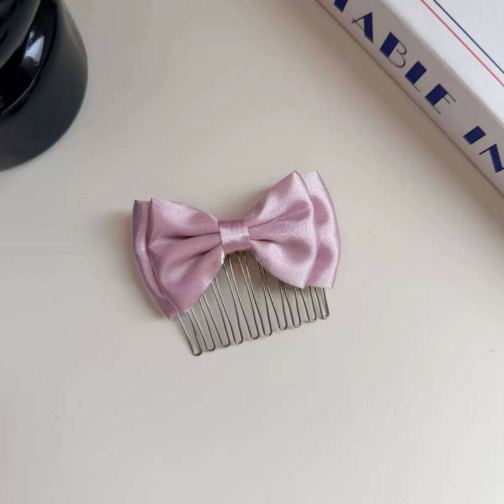 Hair Comb with Satin Bow
