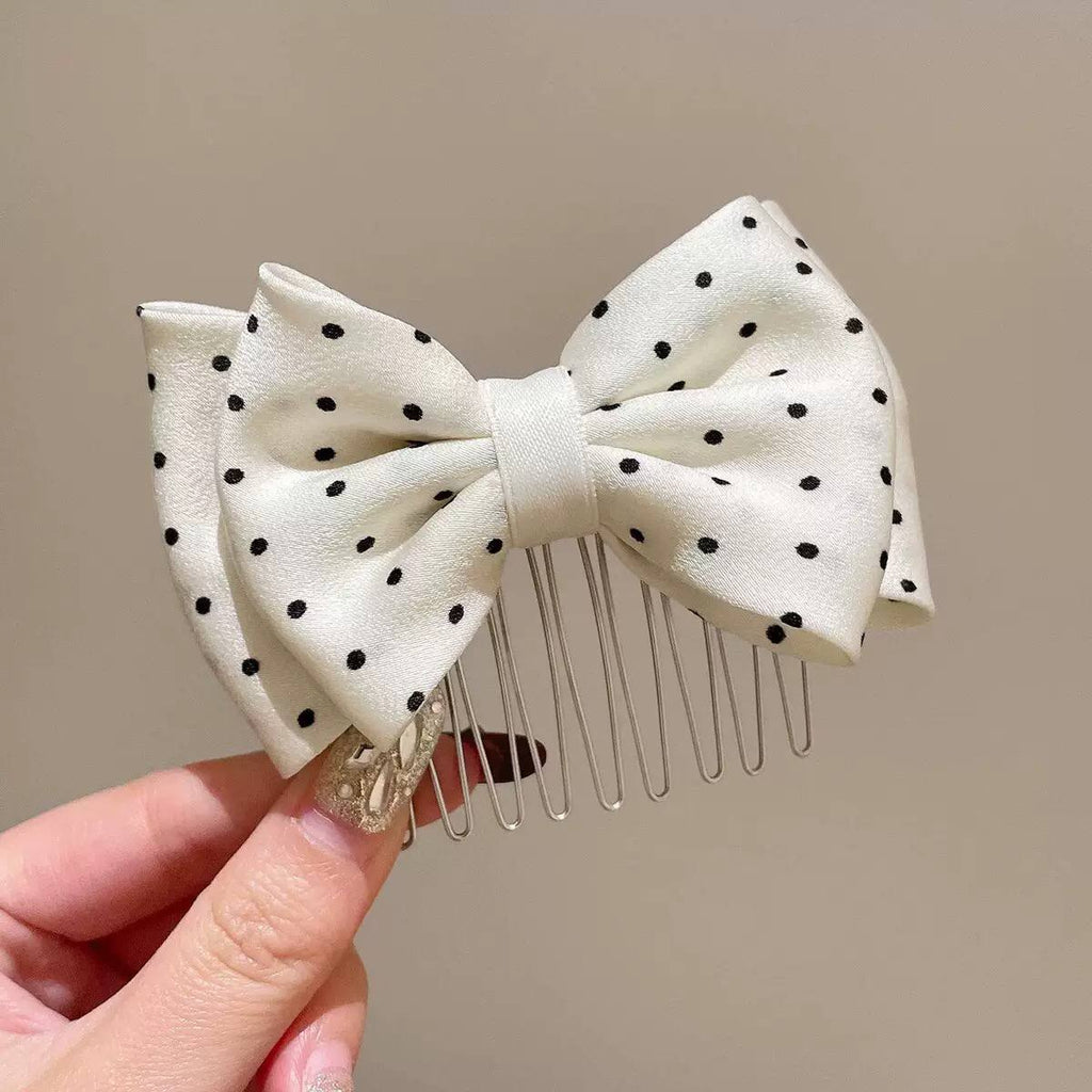 Hair Comb with Satin Bow