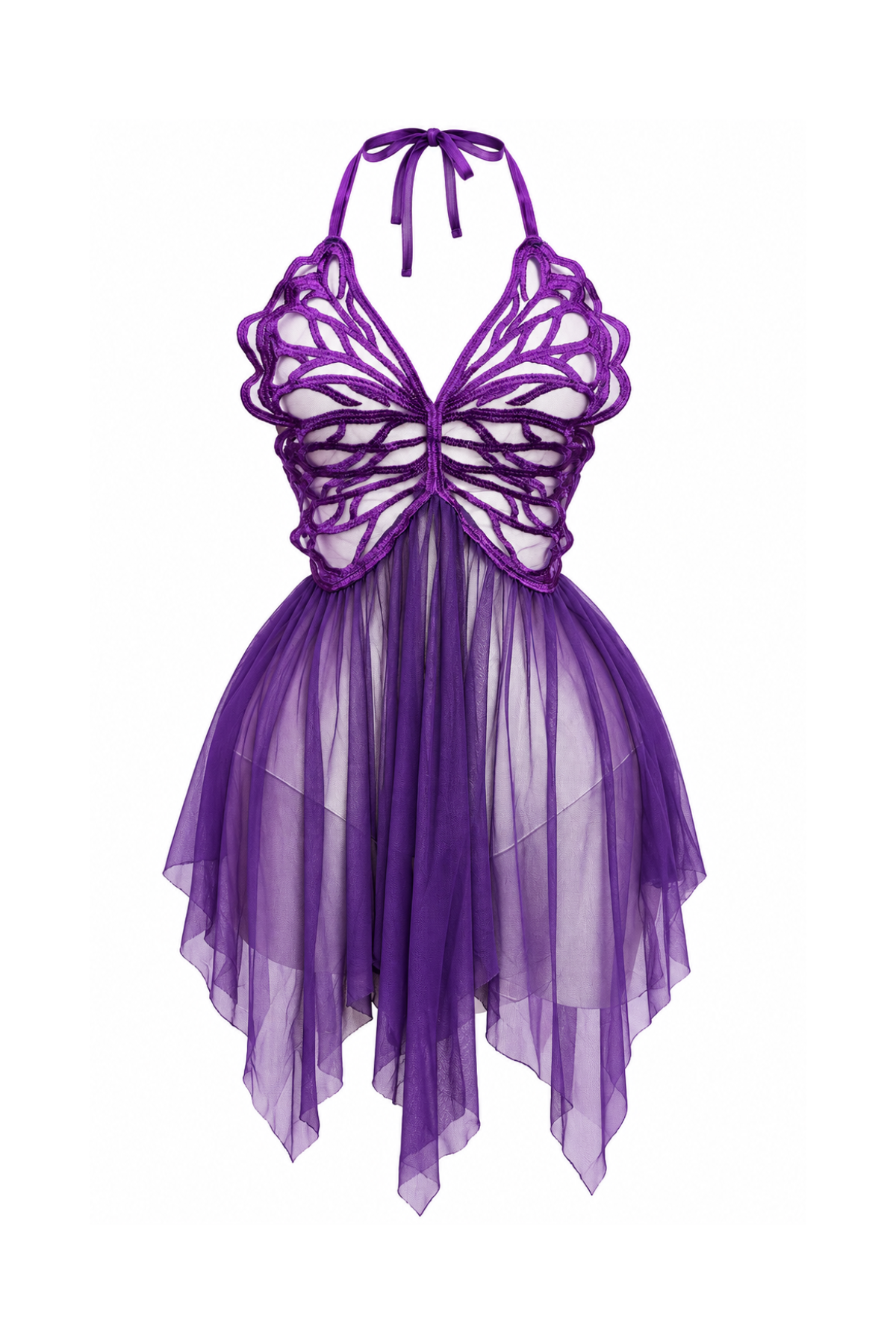 Sheer Butterfly-Cut Lingerie