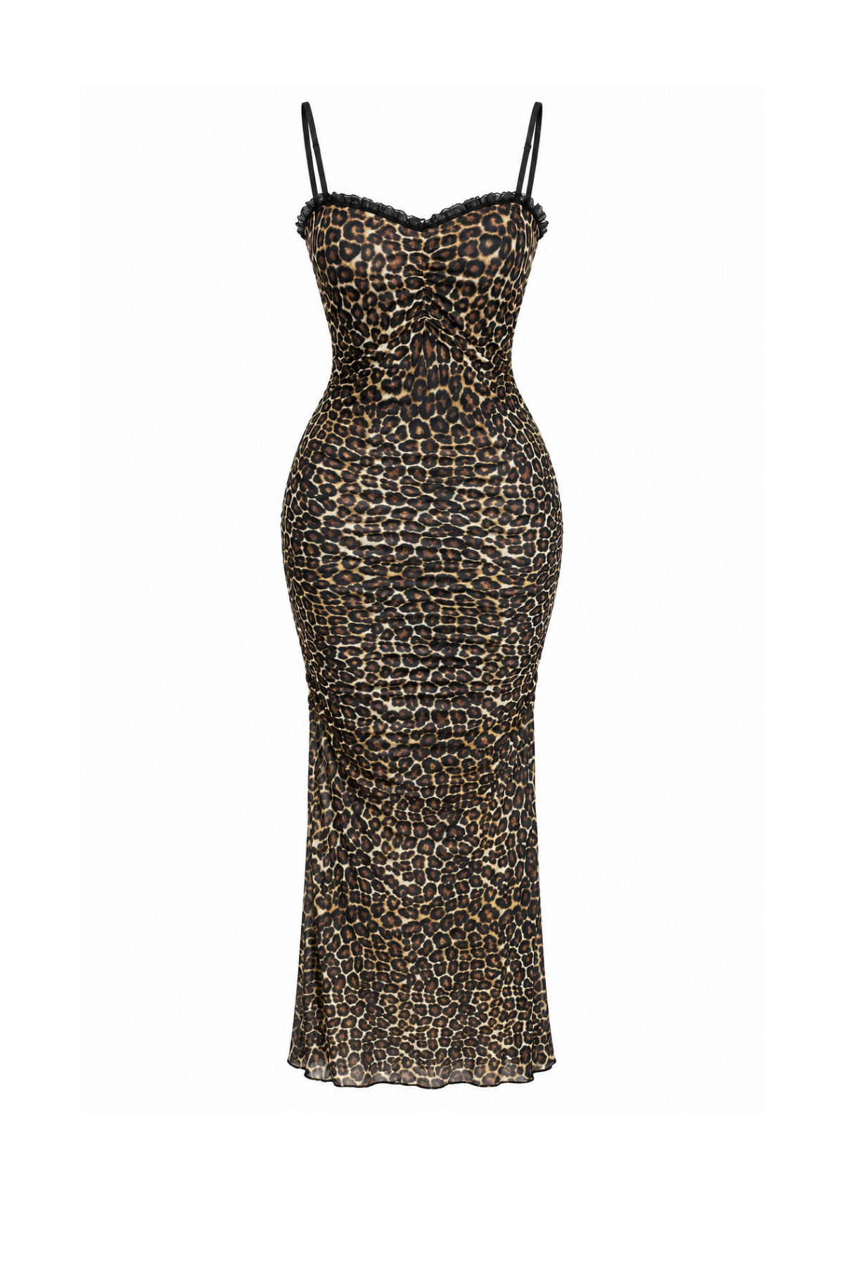 Tiger Maxi Dress with Lace