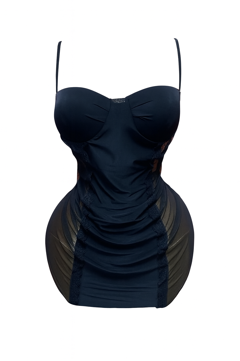 لانجري قصير شفاف من الجنبين