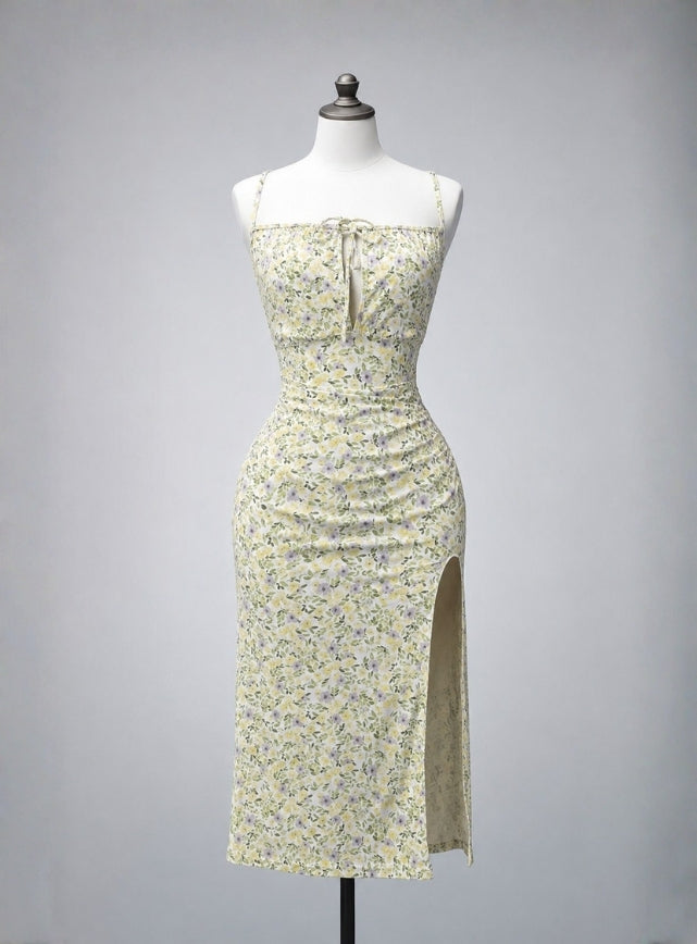 Floral Maxi Slit Dress