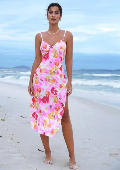 Floral Summer Slit Dress