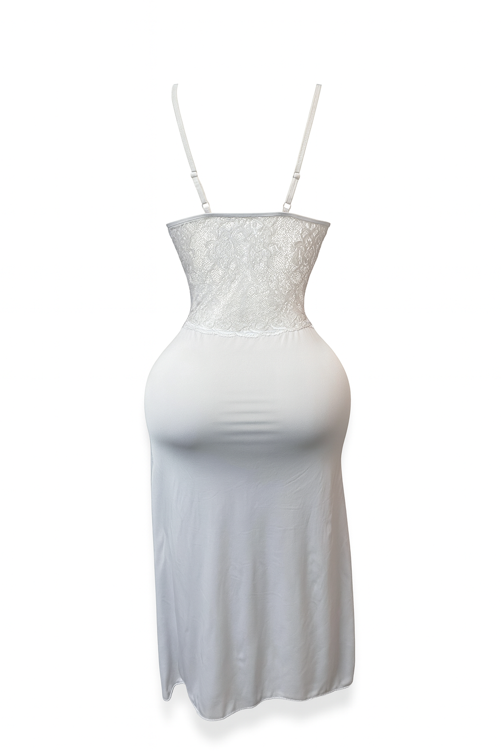 لانجيري طويل مزود بدانتيل من عند البطن