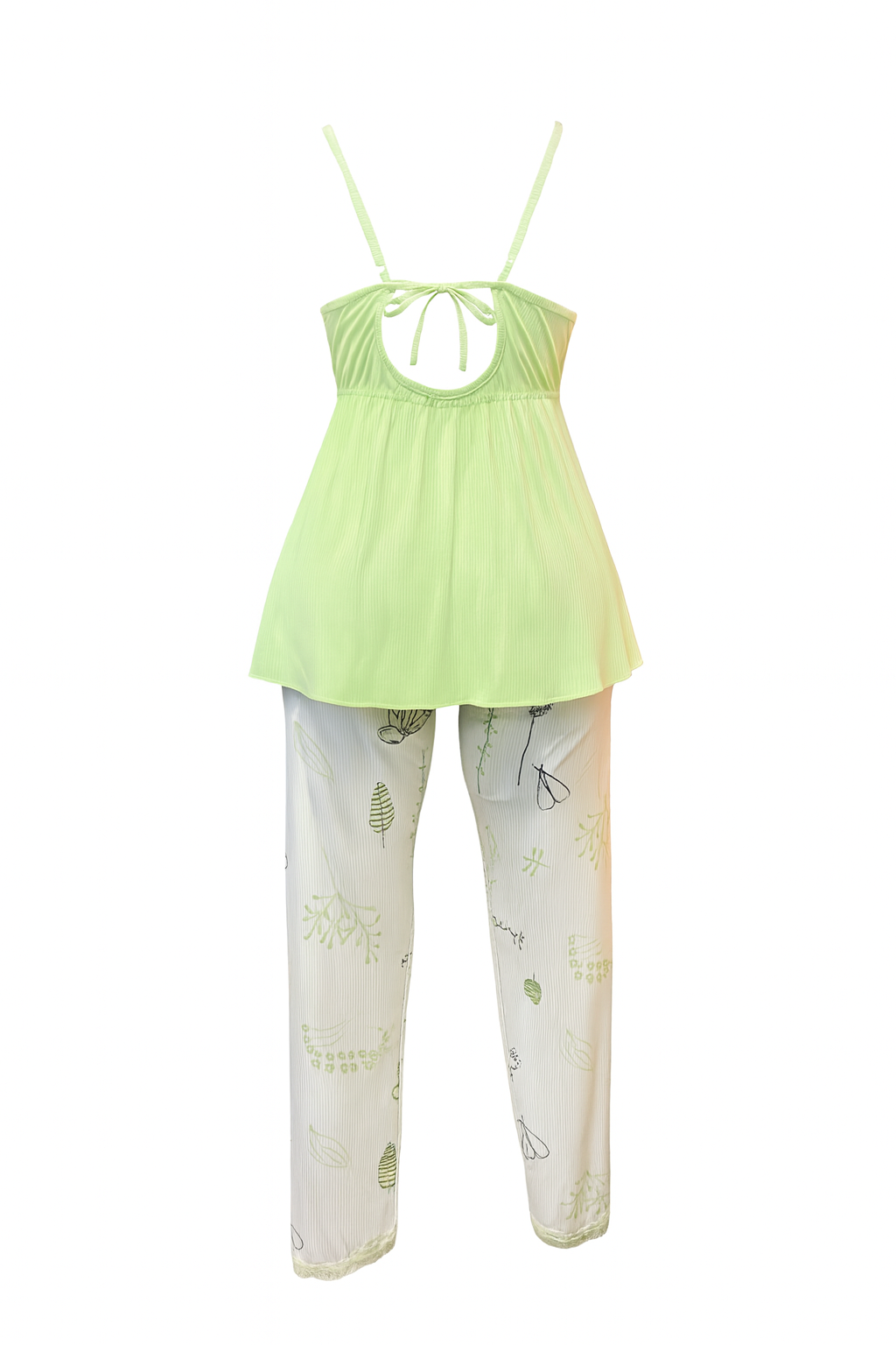 بيجامه بنطلون حماله رفيعه بطابعه الورد