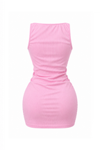 Short Dress with Side Elastic Detail