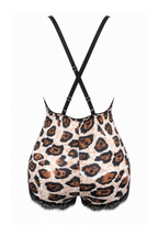 Tiger Print Baby Doll with Lace