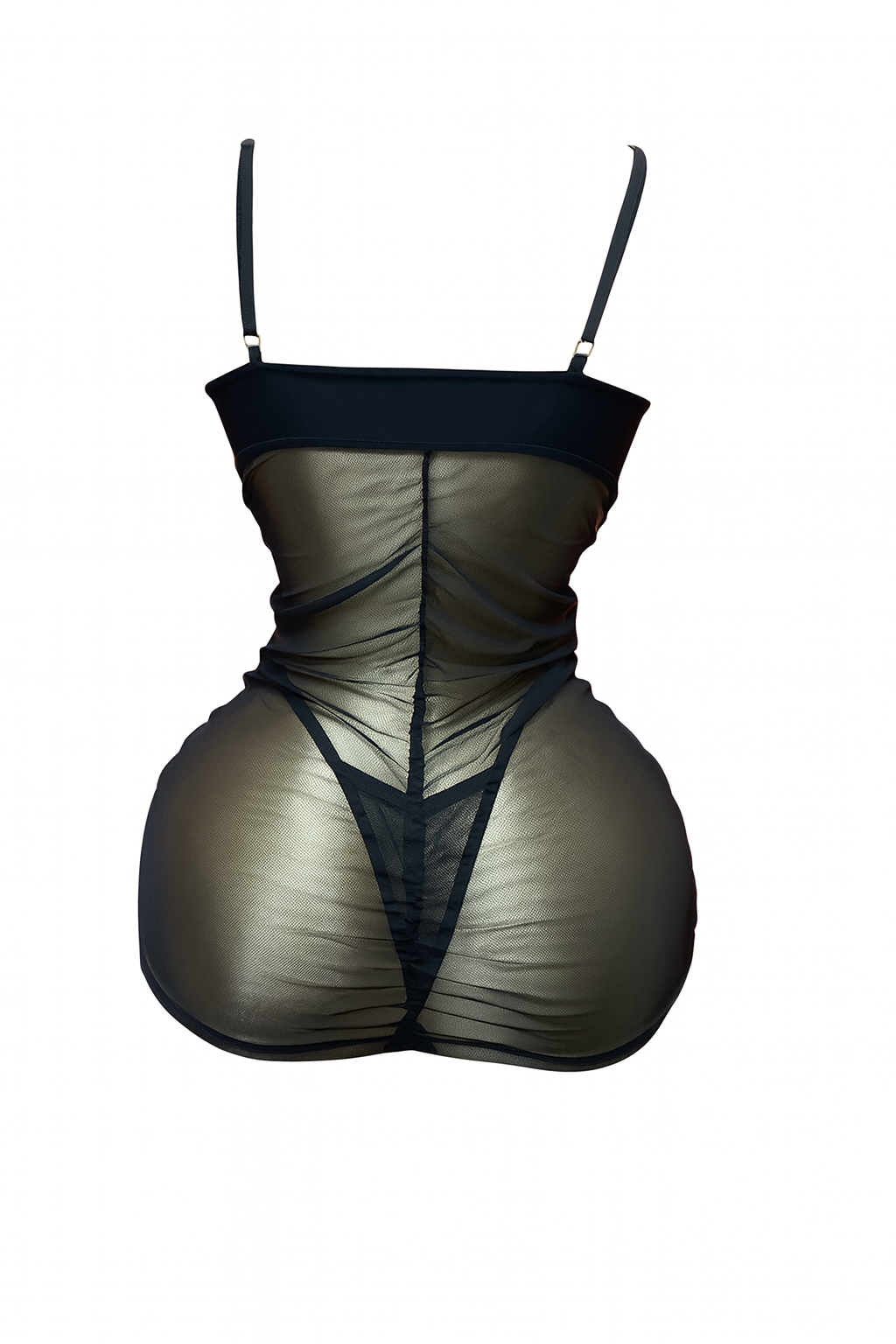 لانجري قصير شفاف من الجنبين