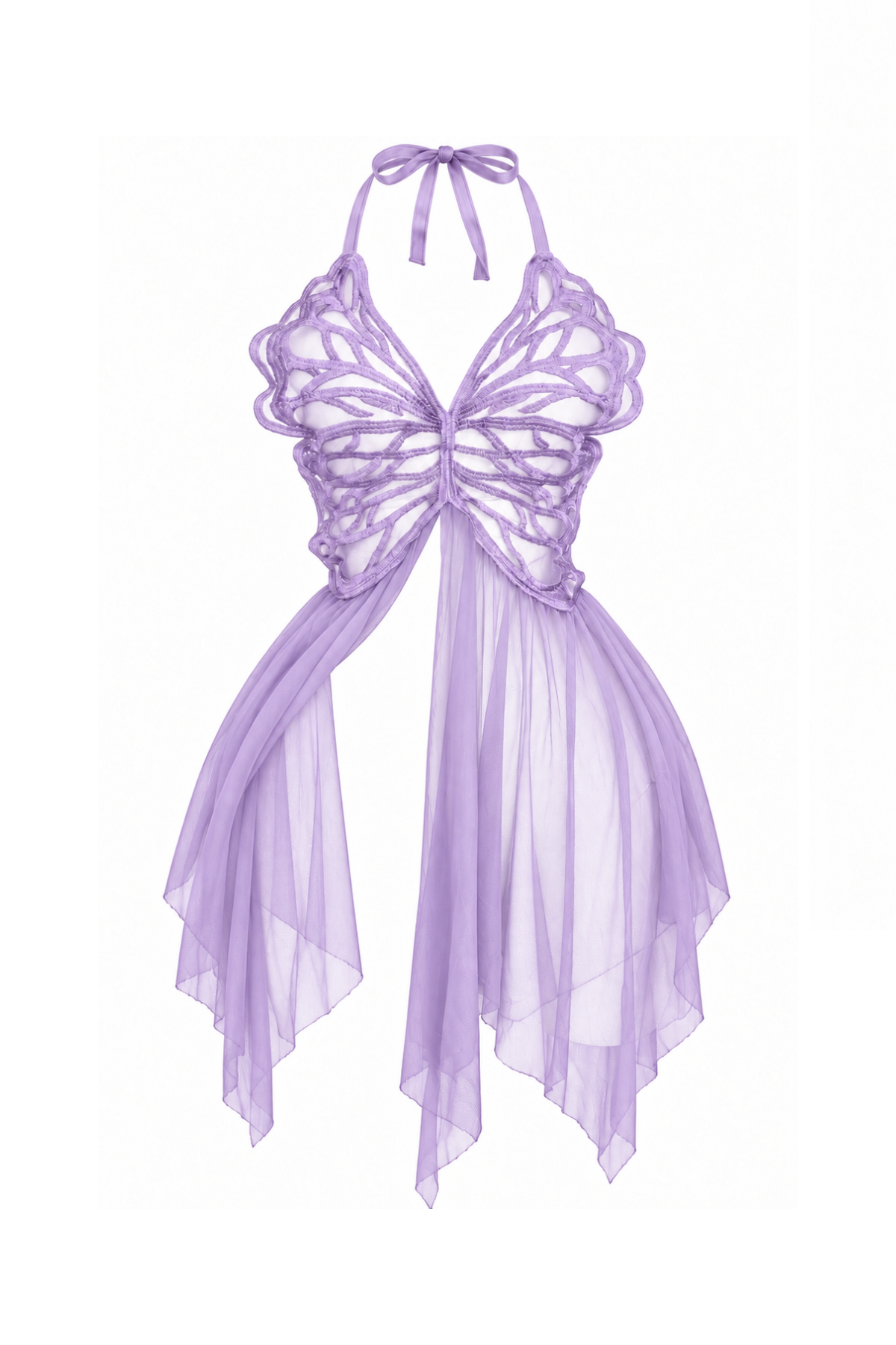 Sheer Butterfly-Cut Lingerie