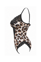 Tiger Print Baby Doll with Lace