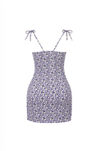 Floral Dress with Tie Straps & Side Slits