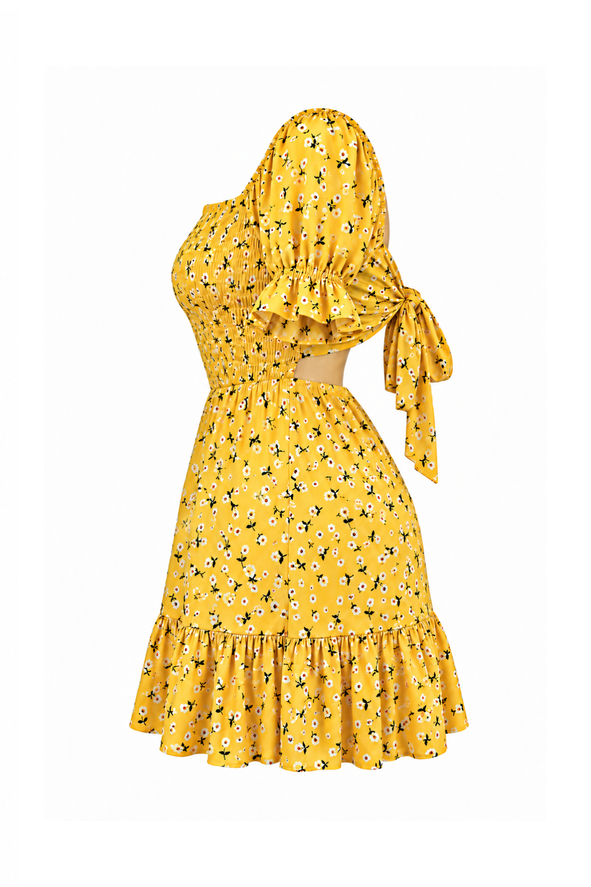 Floral Back Bow Dress