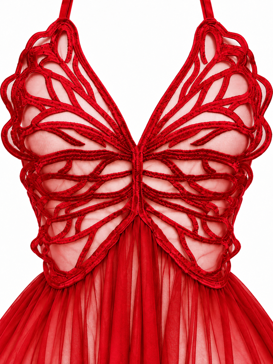 Sheer Butterfly-Cut Lingerie