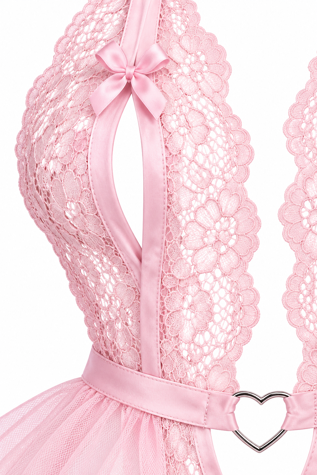 Open Babydoll with Bow Details