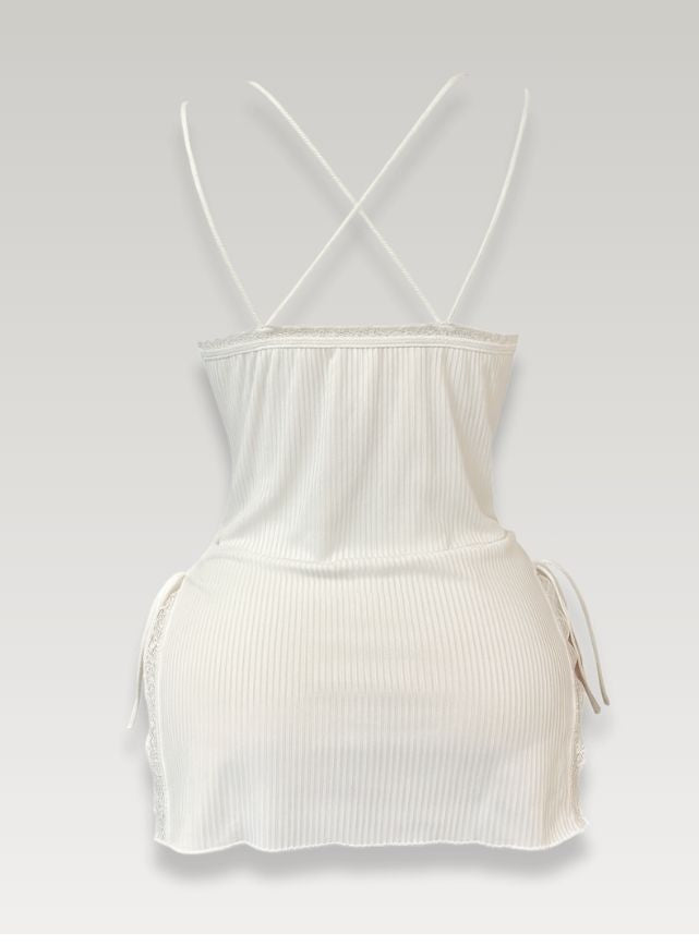 Ribbed Lace Sleep Dress