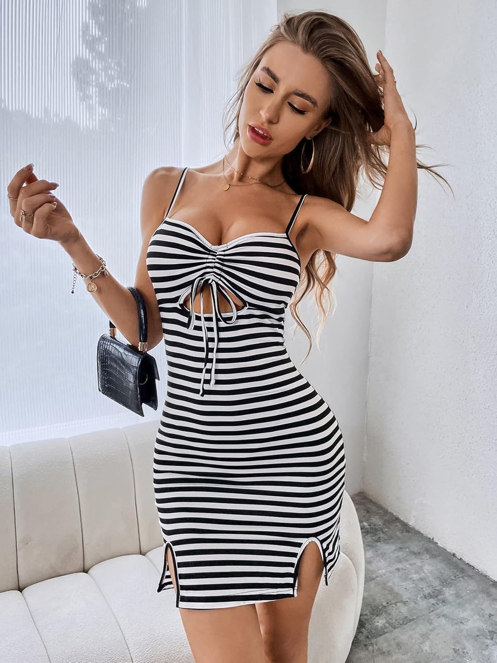 Drawstring Cami Dress