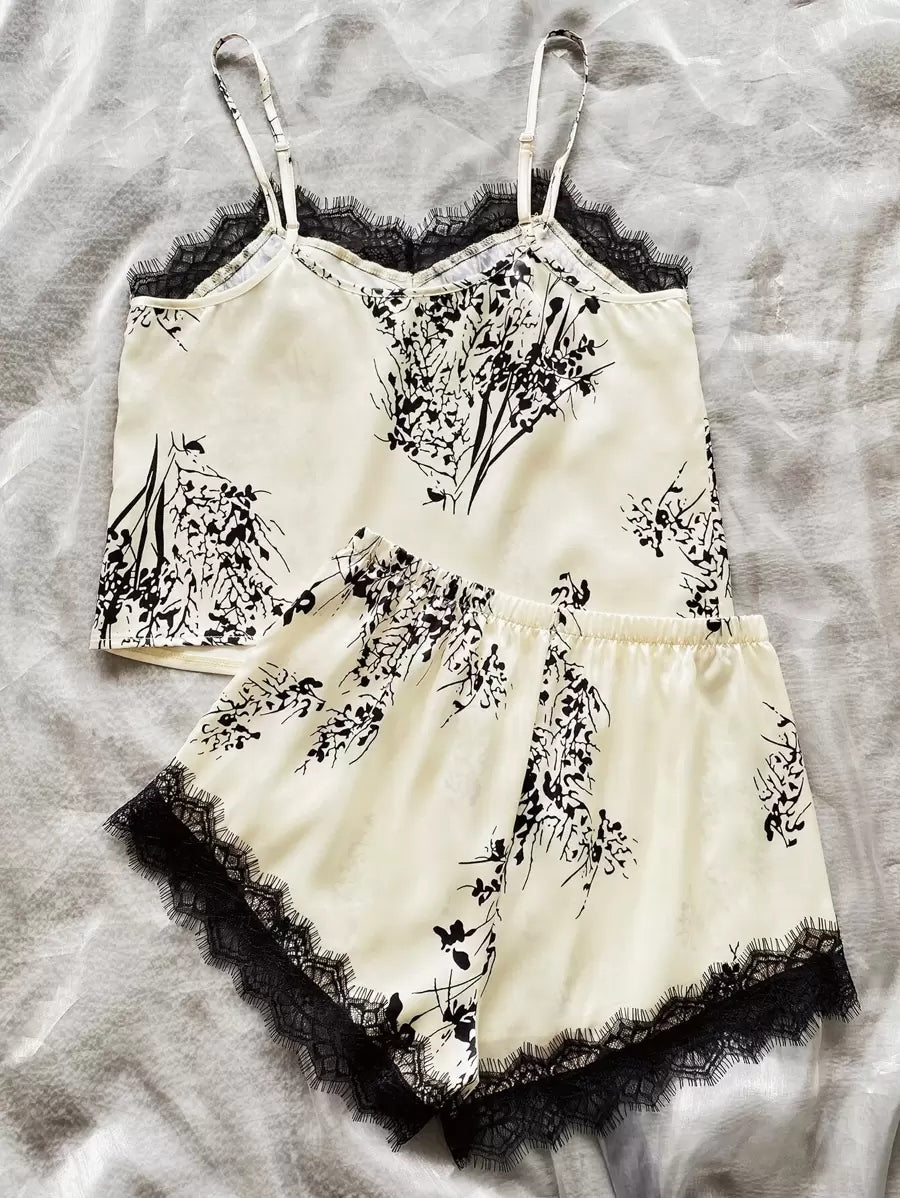 Satin Floral PJ Set