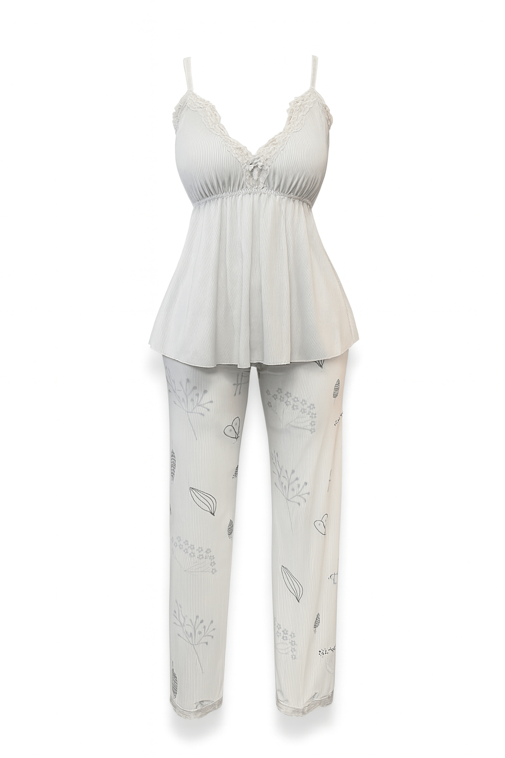 بيجامه بنطلون حماله رفيعه بطابعه الورد