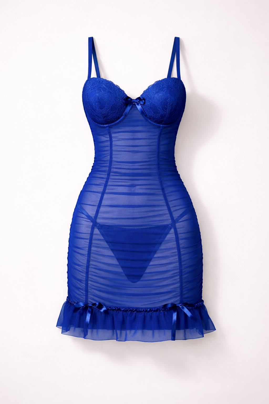 code 666 لانجري شفاف قصير اسود