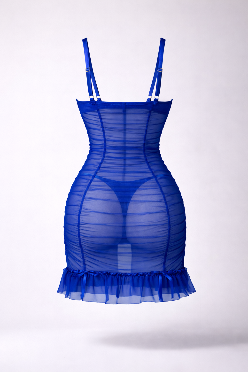 code 666 لانجري شفاف قصير اسود