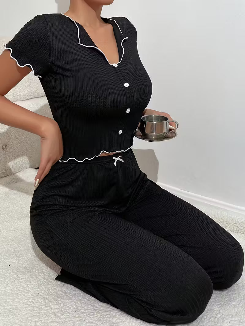 Elegant Ribbed PJ