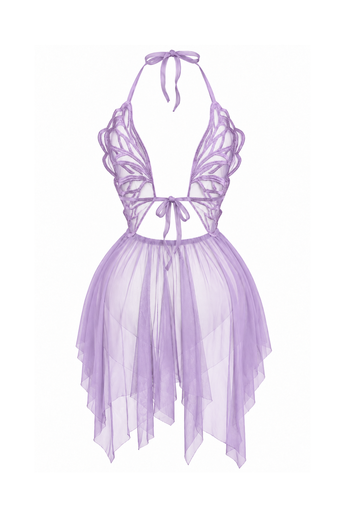 Sheer Butterfly-Cut Lingerie