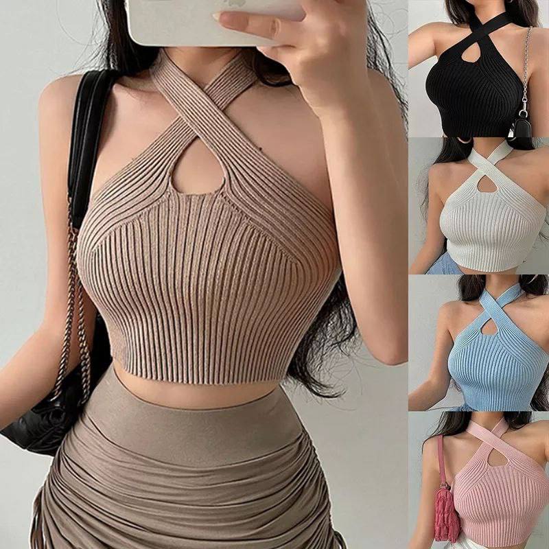 Halter Knit Crop Top