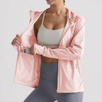Sports Top with Sleeves, Zipper &amp; Inner and Outer Pockets