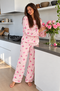 2-Piece Winter Floral Print Pajama Set