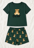 Teddy Bear Print Pajama Set