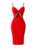 Long Dress with Butterfly Neckline