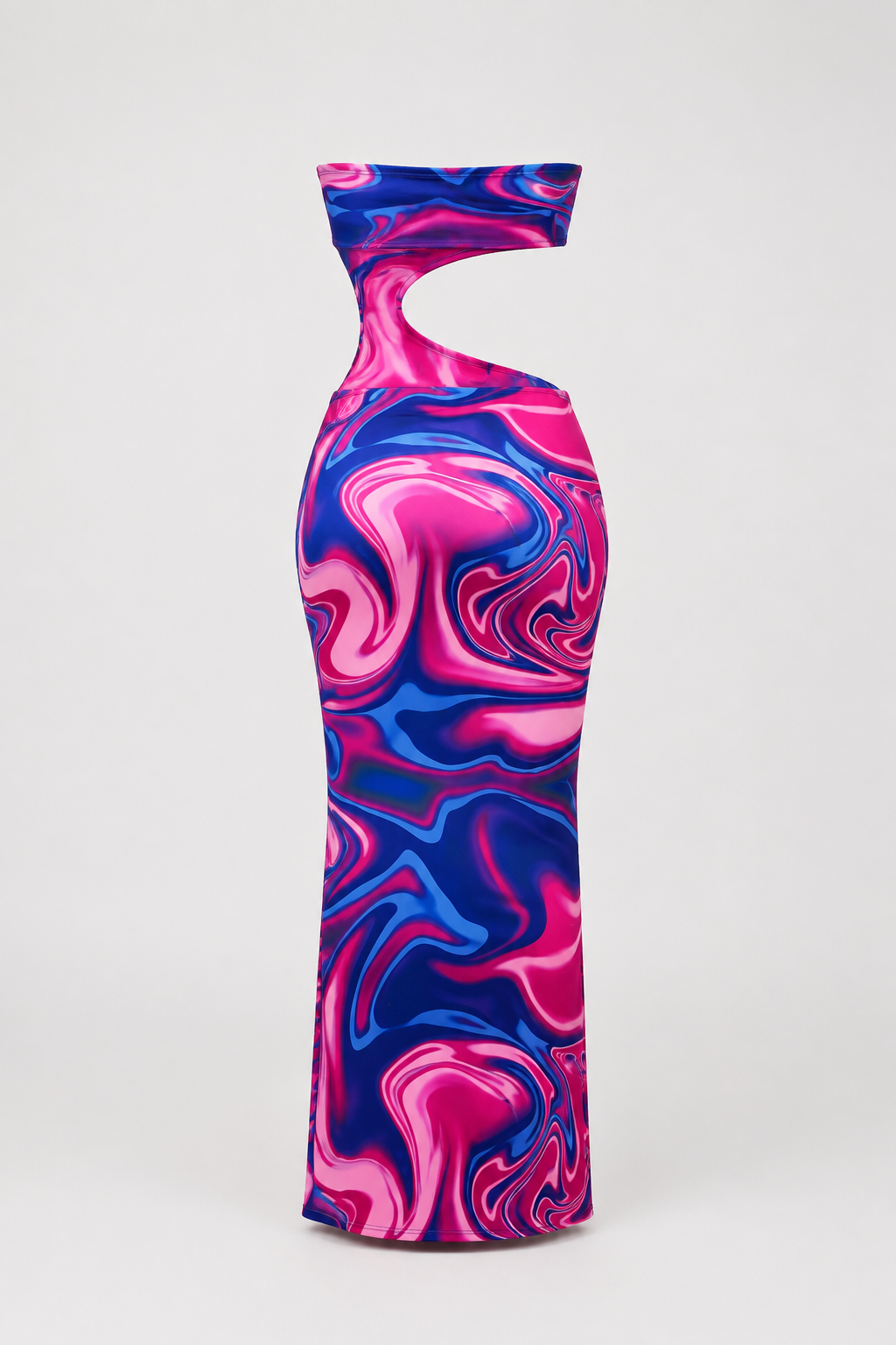 Colorful Side-Slit Dress