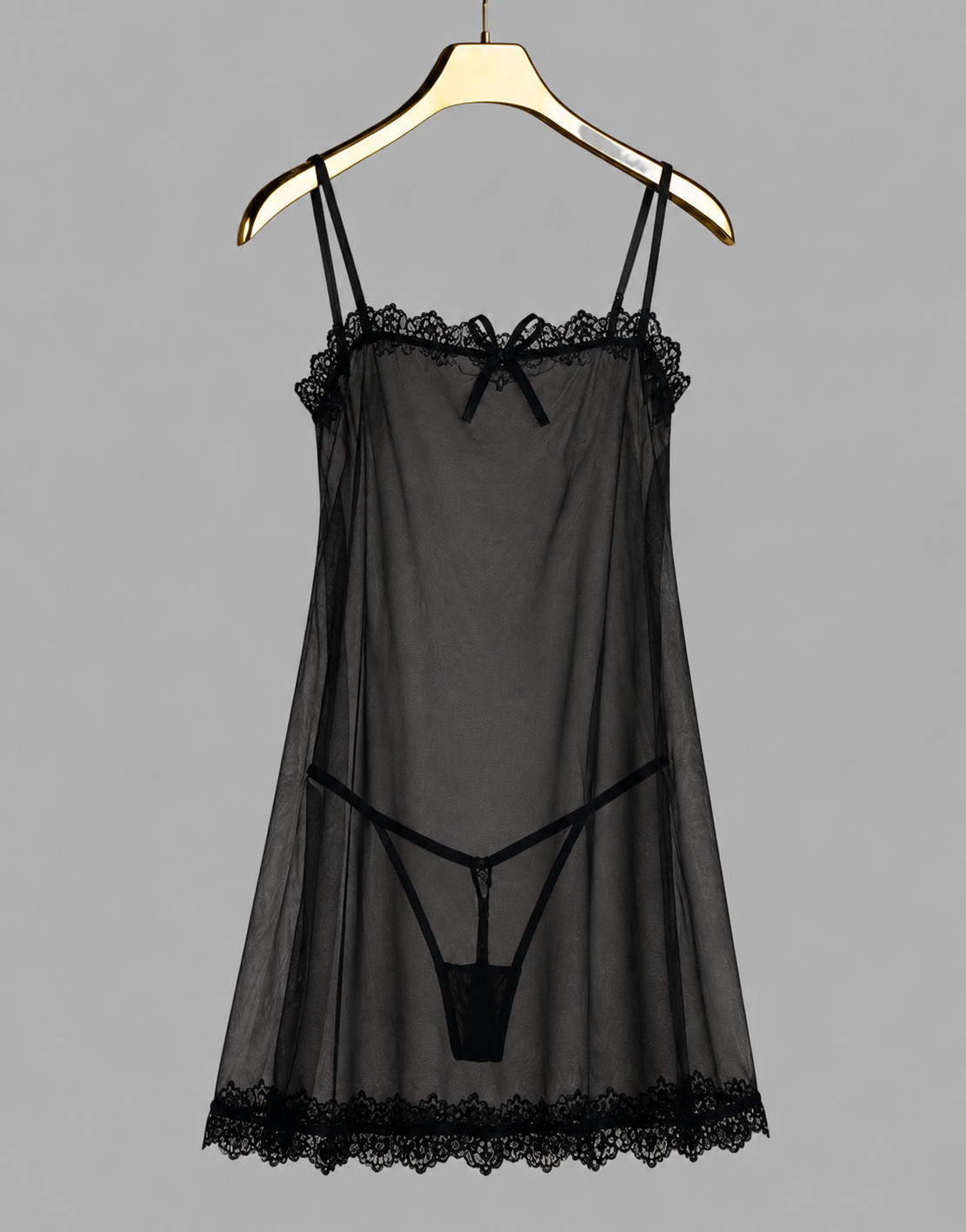 Sheer Lingerie with Lace Details