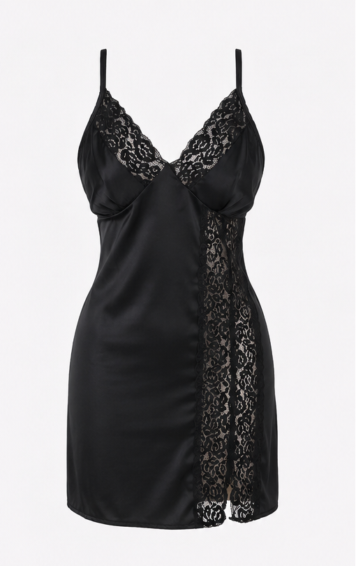 Satin Lingerie with Lace
