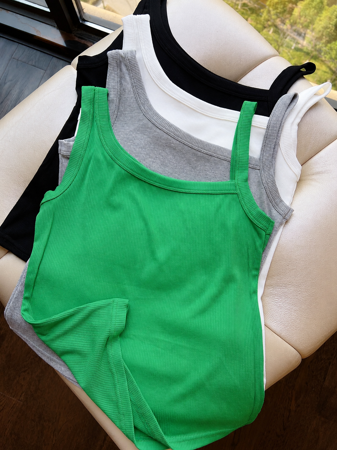 Ribbed Top with Unique Straps