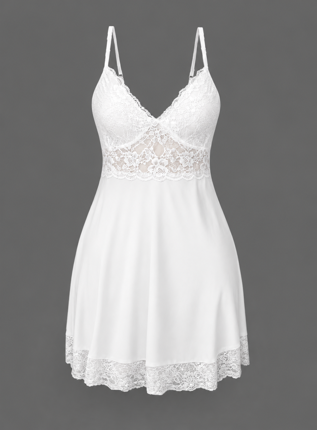 Lace Trim Short Lingerie