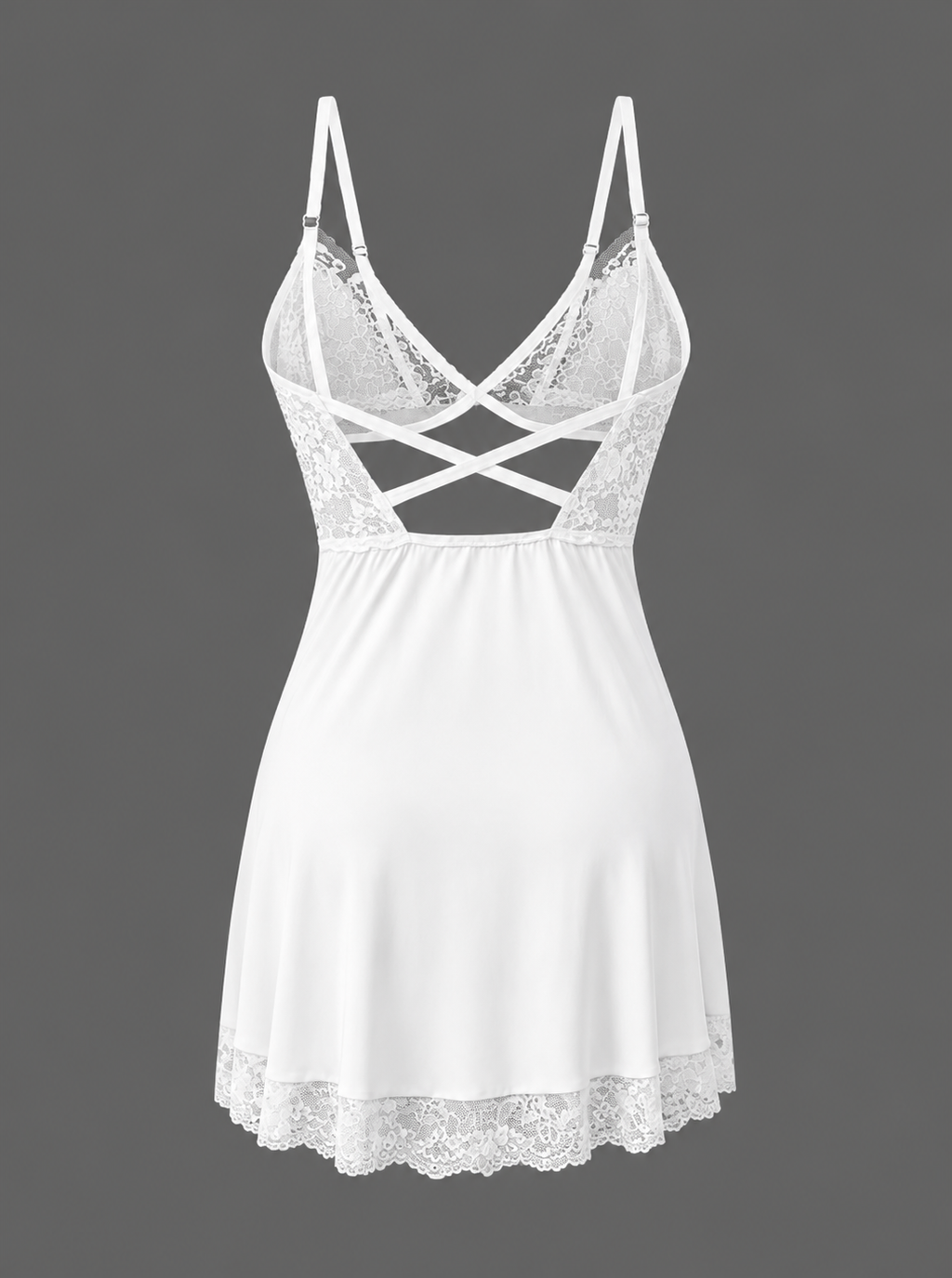Lace Trim Short Lingerie