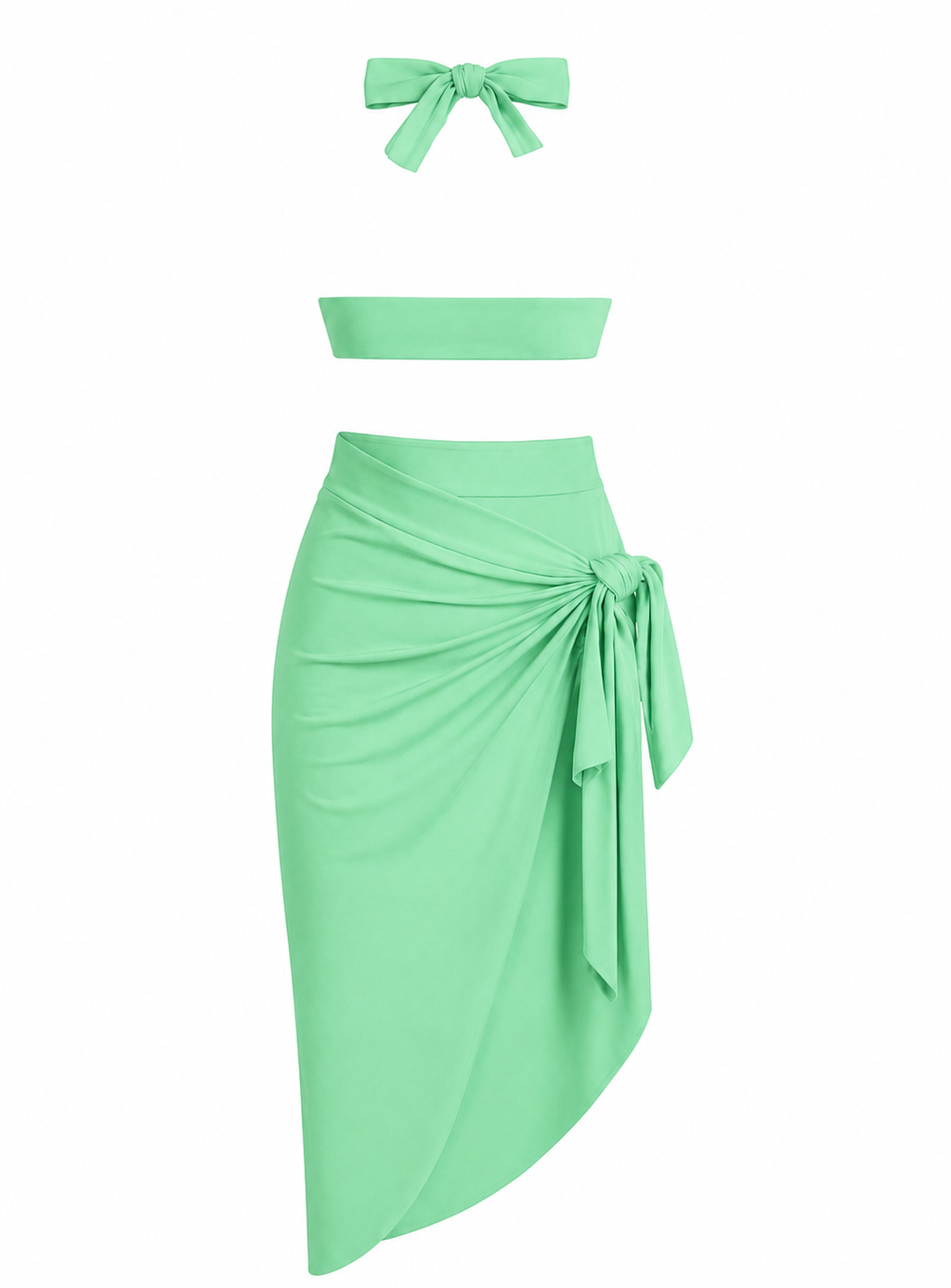 Top & Skirt Set with Open Neckline