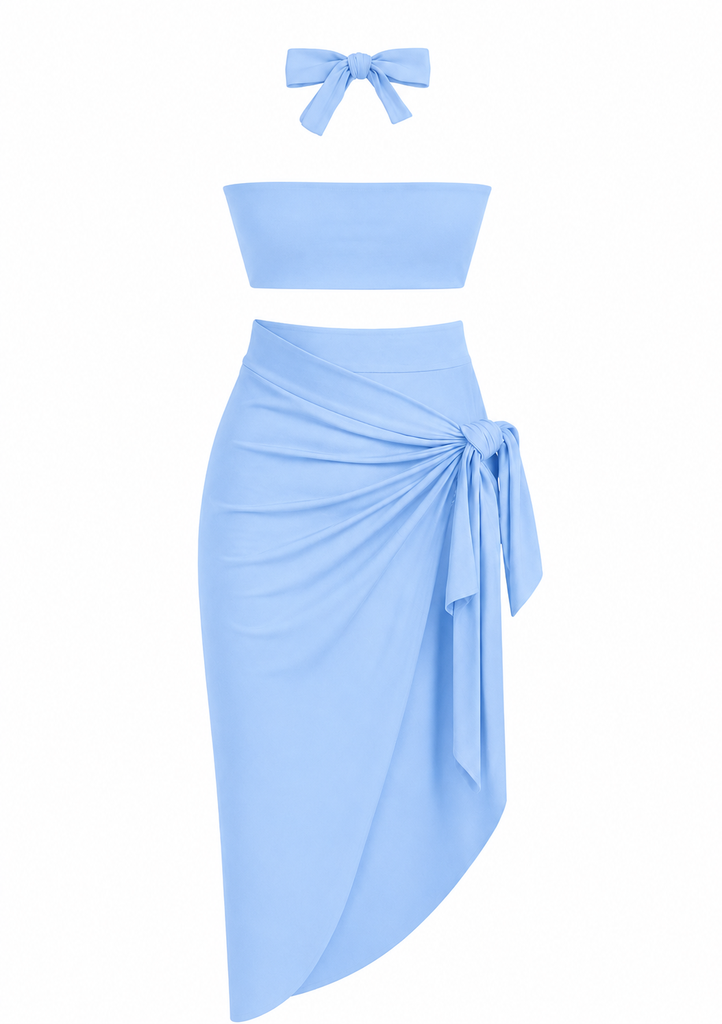 Top & Skirt Set with Open Neckline
