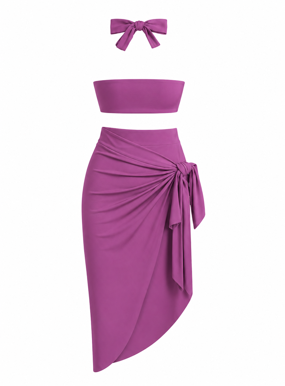 Top & Skirt Set with Open Neckline