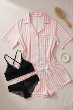 Satin Lace 4-Piece Set