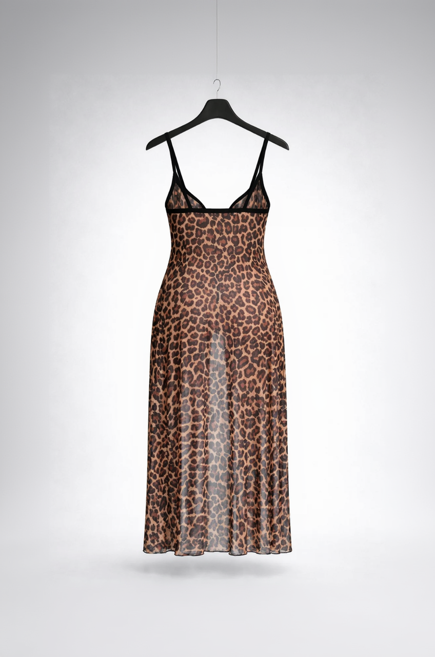 لانجيري تايجر شفاف مزود بفتحه