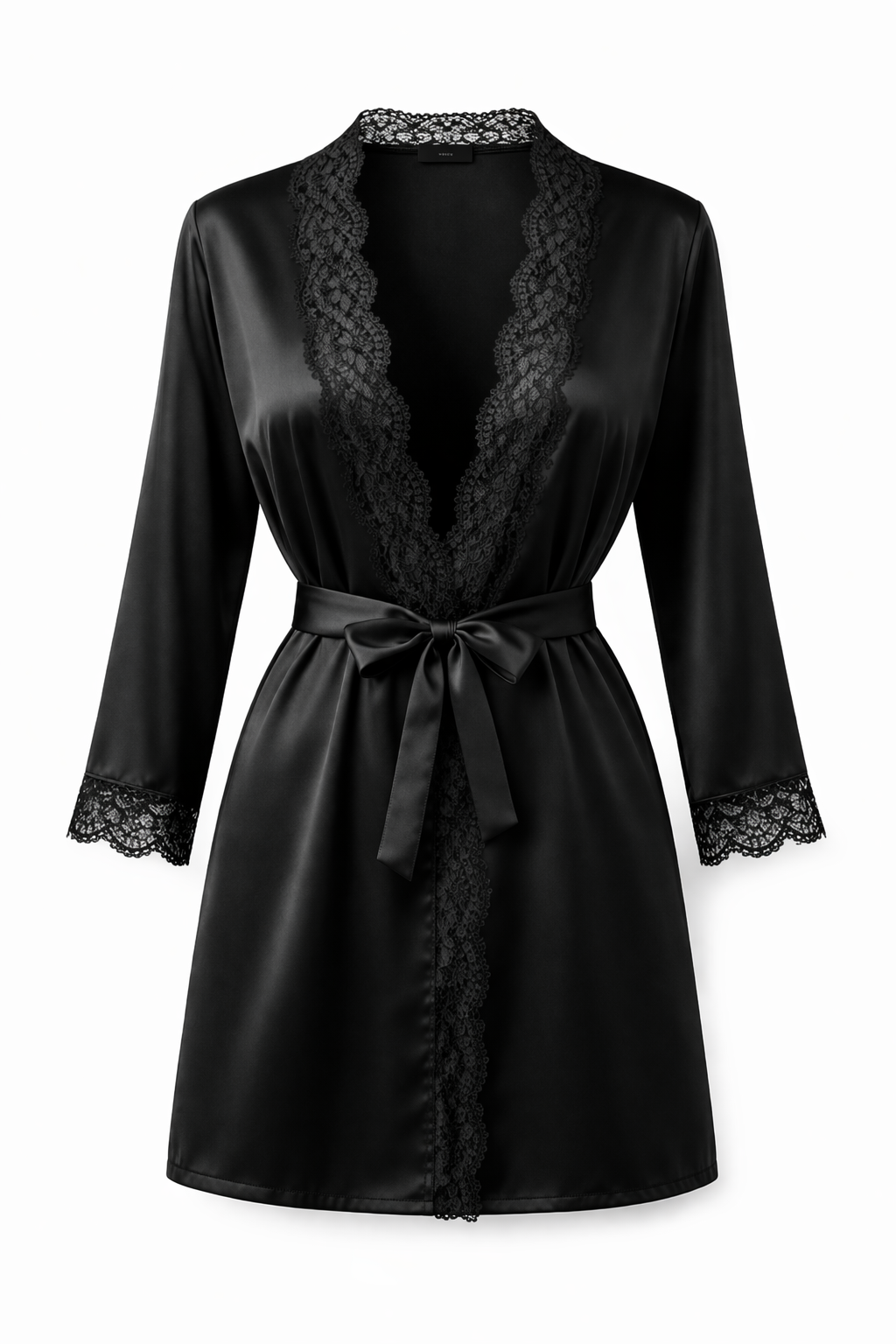 Elegant Lace Satin Robe