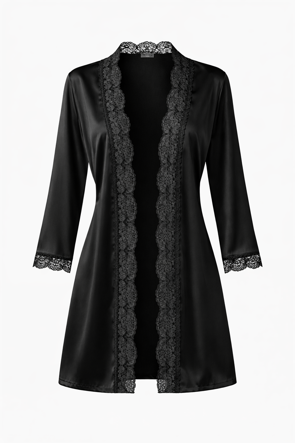 Elegant Lace Satin Robe