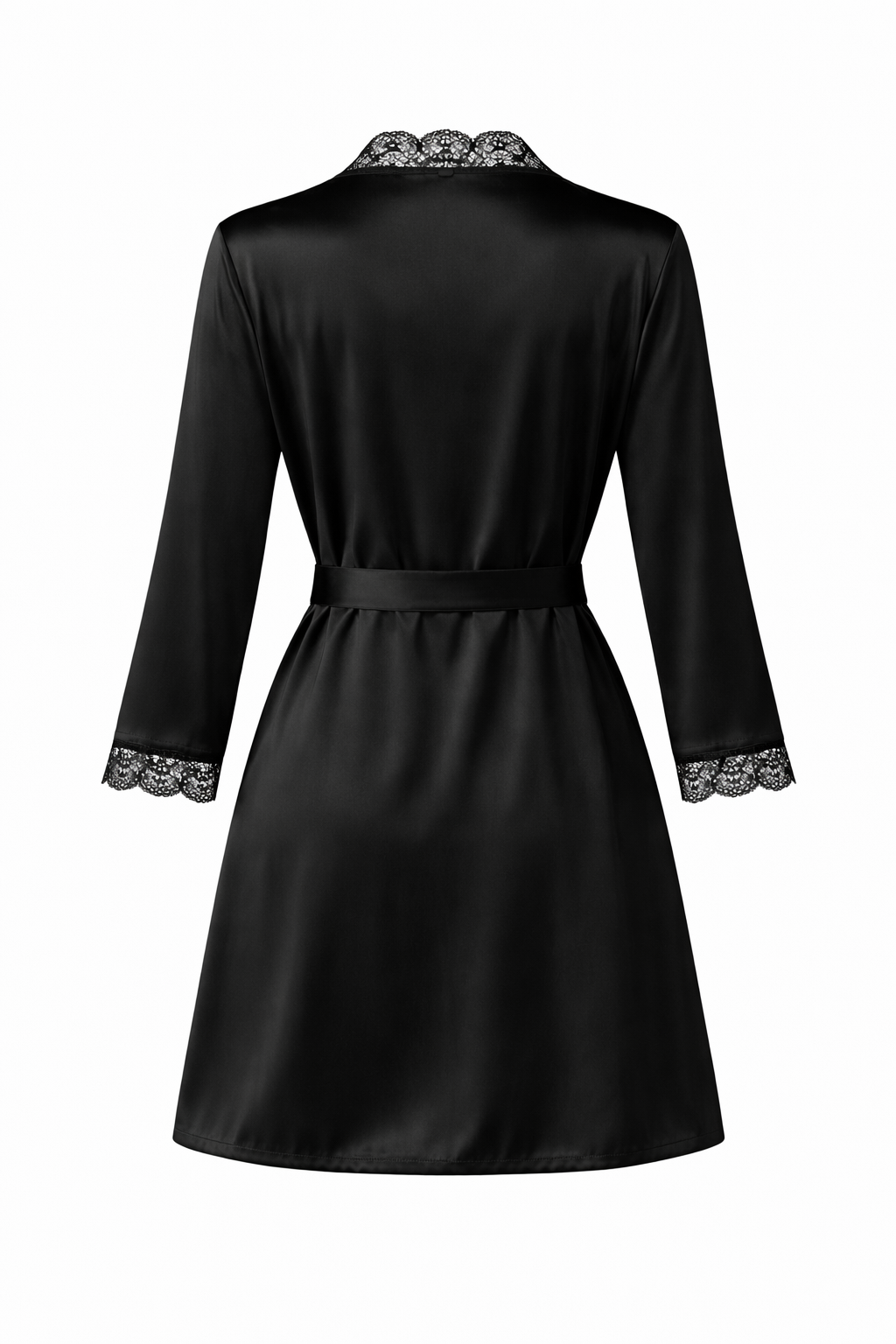 Elegant Lace Satin Robe